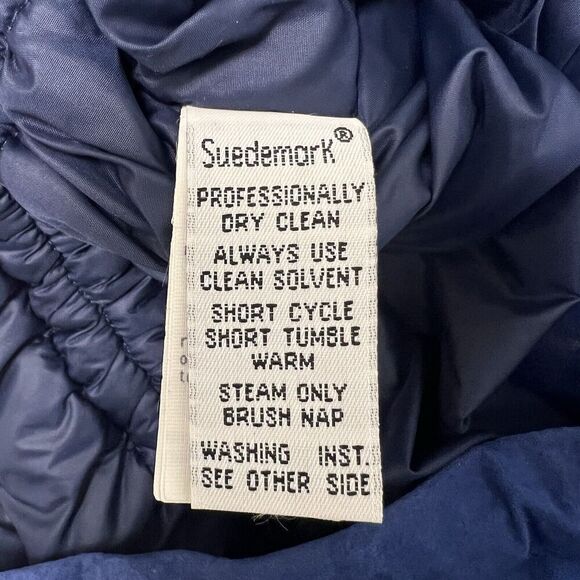 Skea Paris Vail Vintage Ski Zip-up Jacket Faux Fur Trim Winter Coat Blue Size 12 - Picture 8 of 10